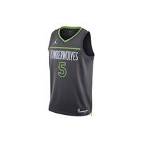 Jordan raidės spausdinimo patogūs kasdieniai sportiniai krepšinio marškinėliai Anthony Edwards Minnesota Timberwolves Unisex marškinėliai Anglies spalvos DO9534-065 XL