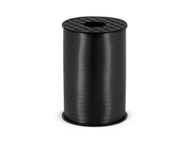 Plastikinė dovanų pakavimo juosta, juoda, 5mm/225m