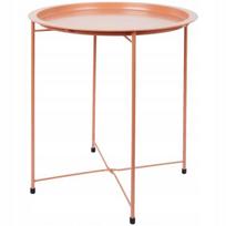 LOFTO METALINIS SULANKSTOMAS APVALUS KAVOS STALIUKAS 46 CM NUIMAMAS VIRŠUS RAUDONAS