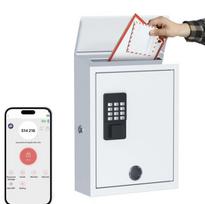 Skaitmeninė pašto dėžutė su elektronine spyna, balta