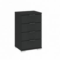 Komoda Intermeble Praga 4S, juoda