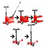 Vaikiškas paspirtukas Micro Mini2go Deluxe Plus Red