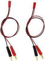 2 vnt. 4,0 mm vyriškojo banano kištuko švino įkrovimo jungtis su JST 20AWG minkšto silikono įkrovimo kabelio laidu 30 cm 11,8 colio Lipo dalys RC