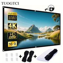 TUOGTCI 72-Inch Nešiojamas 4K Ultra HD Projektorius Ekranas