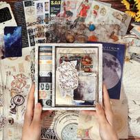 Nogamoga Bullet Journal priedų rinkinys, kosmoso ir galaktikos Junk Journal priedai su washi juosta, lipdukais, A6 formato užrašų knygele, estetiški Journal Scrapbook priedai, rankdarbių dovana suaugusiems, pradedantiesiems
