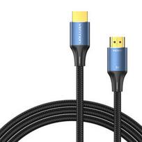 HDMI kabelis - Vention medvilninis pintas M į M 8K 5M aliuminio lydinys mėlynas