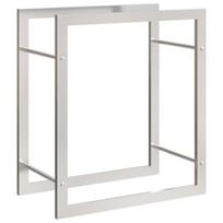 vidaXL Stovas malkoms, 50x28x56cm, nerūdijantis plienas