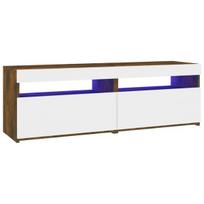 Televizoriaus spintelės su led, 2vnt., ąžuolo, 60x35x40cm
