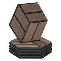 Akustinės panelės, Šešiakampis medaus sausainis, 30x26 cm, Ruda, Akustilised paneelid, kuusnurkne mesilaspera, 30x26 cm, pruun