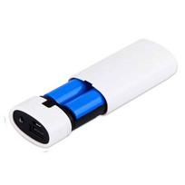 Atsarginis maitinimo šaltinis ("Power Bank") Maitinimo bankai, 18650 įkraunamų baterijų dėžutė, „pasidaryk pats“ daugiafunkcinė dvigubo USB įkrovimo lobis LCD ekrano mobilioji maitinimo dėžutė, balta