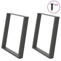 Valgomojo stalo kojelės, u formos, 2 vnt., 70x(72-73)cm
