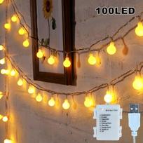 LED girlianda dekoracijoms,  Šiltai balta (USB ir baterija)