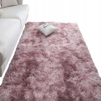 Rožinis pliušinis minkštas šiurkštus triušio šiurkštus kilimas 120x170 cm storio xl