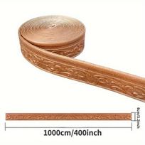 Lipni dekoratyvinė putplasčio juosta sienoms, 10 m,  Geltona ir balta 10M * 8cm * 4