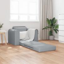 Grindų Sofa-lova 2-in-1 Šviesiai Pilka 98x71x83 cm Audinys