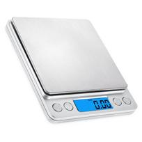 Virtuvinės svarstyklės Tikslios svarstyklės 0,01 g, 500 g/0,01 g virtuvinės svarstyklės, juvelyrinės svarstyklės su taros ir skaičiavimo funkcijomis, kišeninės svarstyklės su apšviestu LCD ekranu (nerūdijančio plieno ir sidabro spalvos
