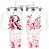 Termo puodelis su dangteliu ir rankena, 40OZ, su raide, R