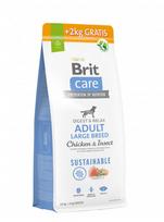 Brit Care Sustainable Adult Large Breed Chicken&Insect didelių veislių šunims, 12+2 kg