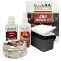 Coccine® natūralios odos baldų valymo ir priežiūros rinkinys Leather Nourishing Kit, bespalvis