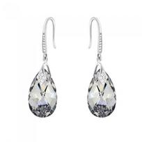 Sidabriniai auskarai moterims DiamondSky „Baroque III (Comet Argent Light)“ su Swarovski kristalais