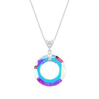 Kaklo papuošalas moterims DiamondSky "Cosmic Ring (Aurora Borealis)" su Swarovski kristalais