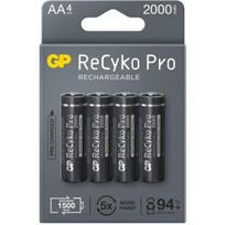 įkrovimo baterija, aa (hr6), 1,2 v, 2000 mah, gp, popierinė dėžutė, 4 vnt., "recyko pro