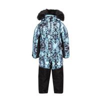 Huppa Berniukų žieminis kombinezonas BRUCE 2, arctic blue pattern/ black