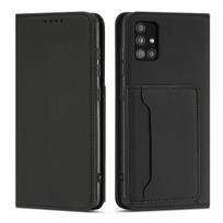 Hurtel Magnet Card Case skirtas Samsung Galaxy A12 5G, juodas