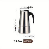 Nerūdijančio Plieno Moka Kavinukas - Italų Stilius ,  450 ml