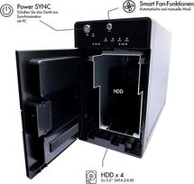 Išorinio kietojo disko dėklas Icy Box Ib-rd3620su3 Išorinė 2 skyrių Raid sistema 3.5" Sata Hdd