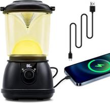 Yonktoo įkraunama vandeniui atspari žygio lempa, 5 apšvietimo režimai, 5200 mAh, juoda