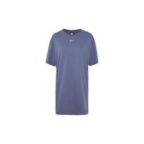 Nike Embroidered Swoosh Logo Sports Casual Round Neck Short Sleeve Dress Women Dresses Deep-Purple CJ2242-491 XS