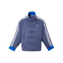 Adidas Originals SS24 Kinų stiliaus sagų juostelė Retro sportinis su stovinčia apykakle Laisvas ilgomis rankovėmis švarkas Unisex švarkas Rašalo mėlyna JC9262 XS