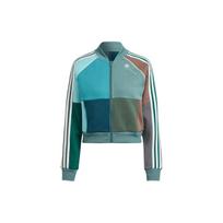 Adidas Originals X Ksenia Schnaider Perdirbta trumpa striukė Spalvų blokų dryžuota laisvalaikio ilgomis rankovėmis striukė Moteriška striukė Daugiaspalvė II0760 XXS