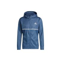 Adidas Own The Run Striukė Logotipas Atspindinčios Juostelės Bėgimo Striukė su Gobtuvu Vyriškos Striukės Miracle-Blue-Grey HL3960 XS