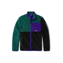 Timberland spalvotas blokinis fleece pamušalu užtrauktuku užsegama striukė Vyriškos striukės Juoda Žalia A2AXT-CU0 XS