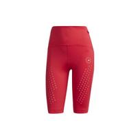 „Adidas X Stella McCartney Collaboration Solid Logo Print Straight Leg“ moteriški sportiniai šortai su raudonu logotipu GU9489 XS