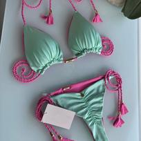 Vasarinis Seksualus Push Up Maudymosi Kostiumas Moterims Brazilijos Bikini Leopardinis Maudymosi Kostiumas su Kaklu Biquini Atostogų Dvieilė Dalys Maudymosi Kostiumas EMA S