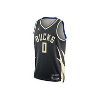 Nike Milwaukee Bucks NBA Damian Lillard 0 V formos kaklo megztinis raidė skaičius be rankovių krepšinio marškinėliai vyriški marškinėliai DO9533-015 L