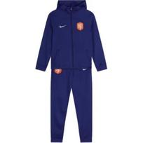 Nike Nyderlandų rinktinės futbolo laisvalaikio serijos spalvoto bloko logotipas su atspausdintu viršutiniu ilgomis rankovėmis ir juosmens vidurio kelnių vyrų futbolo rinkiniai DH6497-456 S blue