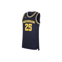 Jordan NBA Retro kvėpuojantis prigludęs krepšinio marškinėlis Wolverine komanda Michigan 25 Vyriškas marškinėlis Tamsiai mėlynas AT8782-420 L