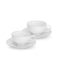 Puodeliai su lėkštutėmis 430 ml / 4 vnt Floree (porcelianas)