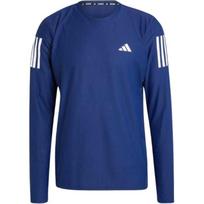 adidas Own the Run ilgomis rankovėmis marškinėliai tamsiai mėlyni vyriški Streetwear IM5412 M blue