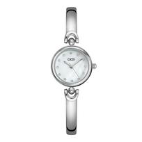 Gedi Women's Minimalist Half-Bangle Light Luxury Bracelet Watch sidabro baltos spalvos