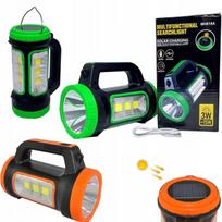 Kempinginis saulės energijos Led+cob žibintuvėlis Powerbank 800lm
