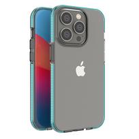 Pavasario dėklas iPhone 14 Pro silikoninis dėklas su rėmeliu šviesiai mėlynas