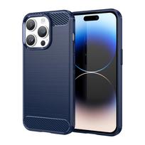 Anglies dėklas iPhone 14 Pro Max lankstus gelinis uždengimas mėlynas