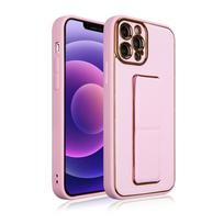 Naujas stovinčio dėklo dėklas iPhone 12 Pro su stovu rožinis