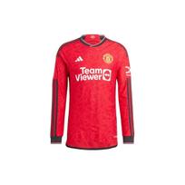 adidas Manchester United 23/24 ilgomis rankovėmis namų marškinėliai Team Collegiate Red vyriški gatvės stiliaus IP1729 XS