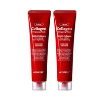 MEDI-PEEL Raudona Lacto Kolageno Kaukė-Įvyniojimas 70 ml (+70 ml Dvigubai suplanuota) Pateikta su silikoniniu šepetėliu 70ml+70ml